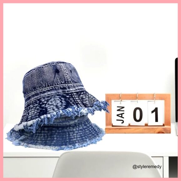 Denim Bucket Hat Foldable Brim Lightweight Western Style main image 7